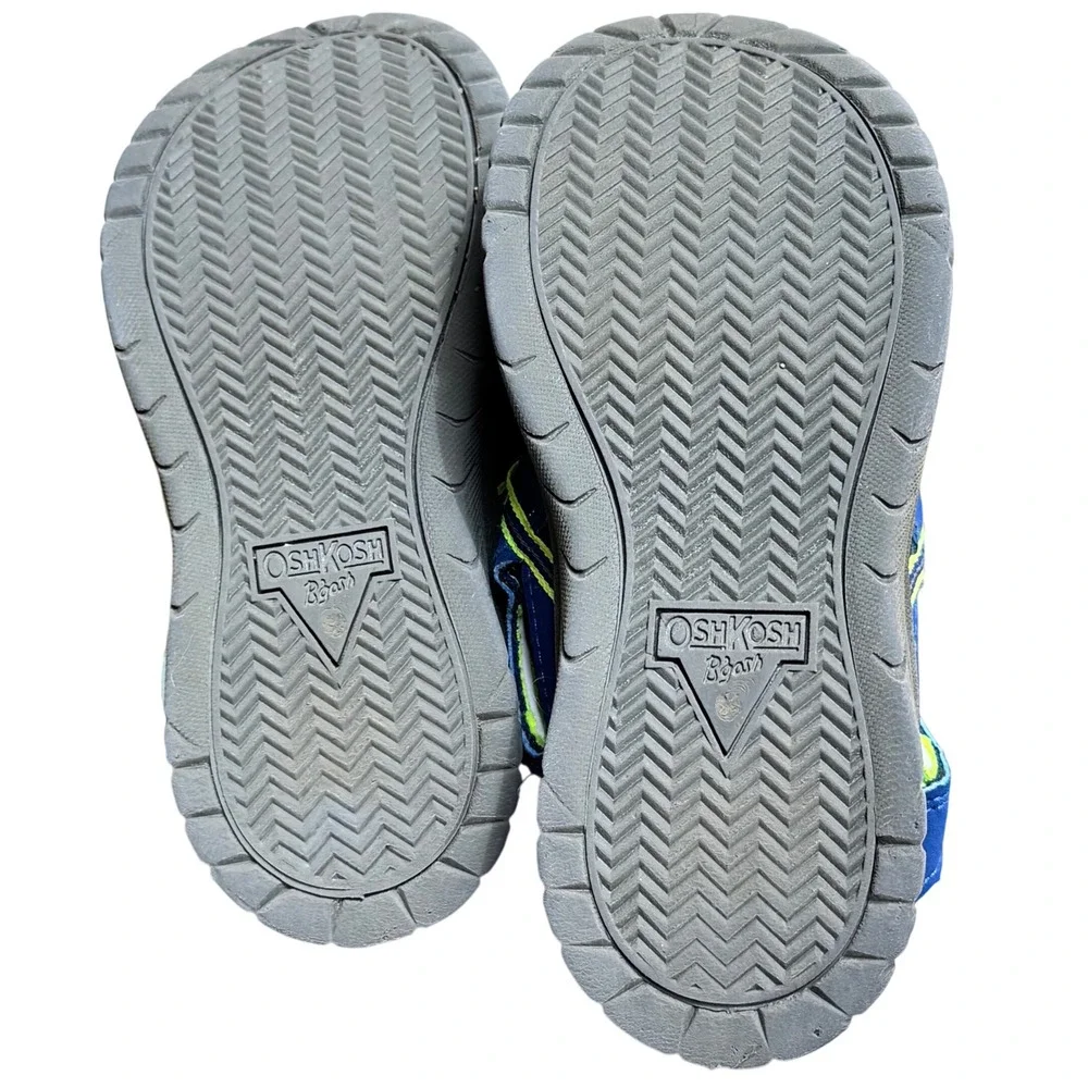 OshKosh B'gosh Kids Washable Shoes Size 12 Toddler Boys Navy Neon Water Shoes‎